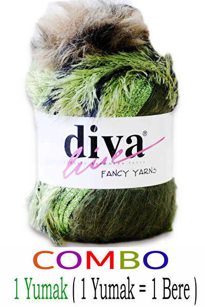 Diva İplik Комбо 24 - (OUTLET) - Излишък от износ за шапки с помпони (1 кълбо...