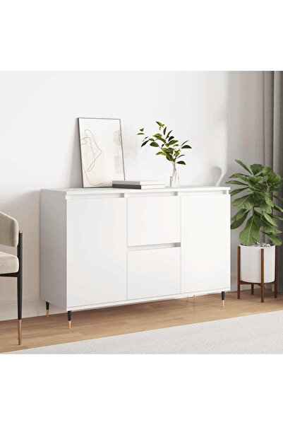Concept Servantă, alb, 104x35x70 cm, lemn prelucrat