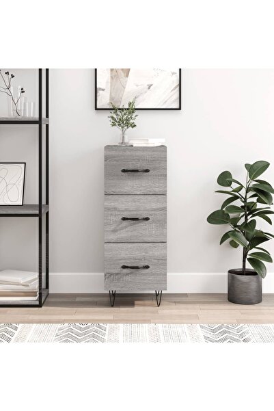 Concept Servantă, gri sonoma, 34,5x34x90 cm, lemn compozit