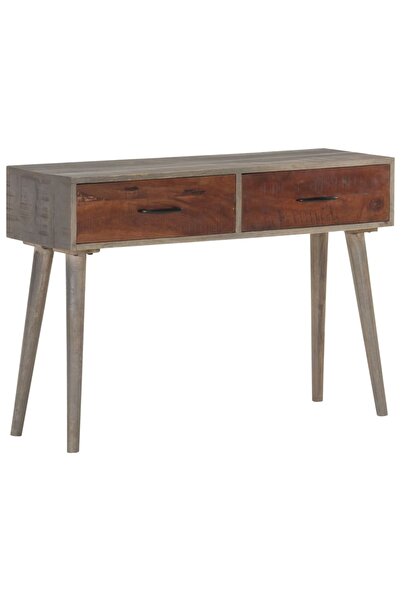 Concept Masă consolă, gri, 110x35x75 cm, lemn masiv de mango nefinisat