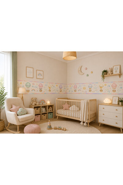 MaisonVelinCo Çocuk ve Bebek Odası Yapışkanlı Bordür-Sticker