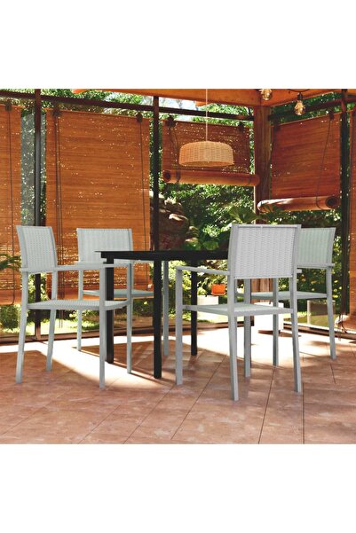Concept Set de mobilier de grădină, 5 piese, alb