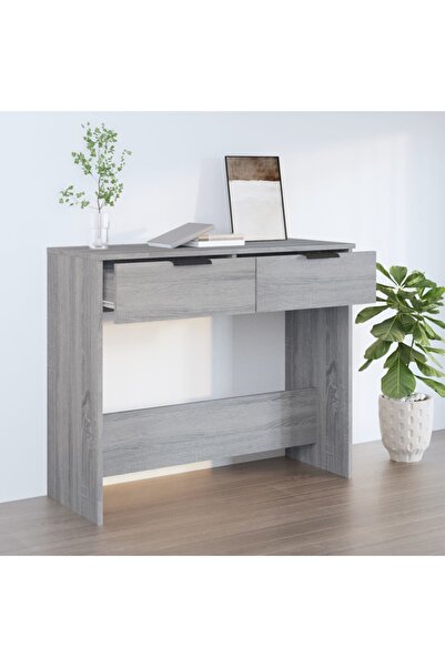 Concept Măsuță consolă, gri sonoma, 90x36x75 cm, lemn prelucrat