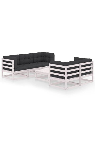 Concept Set mobilier de grădină cu perne, 6 piese, lemn masiv de pin