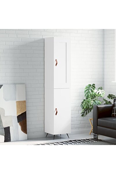Concept Dulap înalt, alb, 34,5x34x180 cm, lemn prelucrat