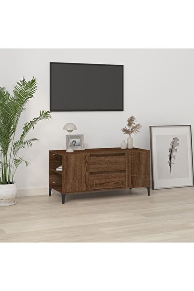 Concept Comodă TV, stejar maro, 102x44,5x50 cm, lemn prelucrat