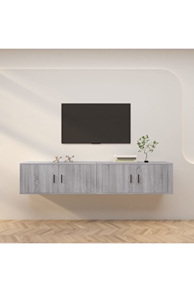 Concept Dulapuri TV montate pe perete 2 buc. gri sonoma, 100x34,5x40 cm