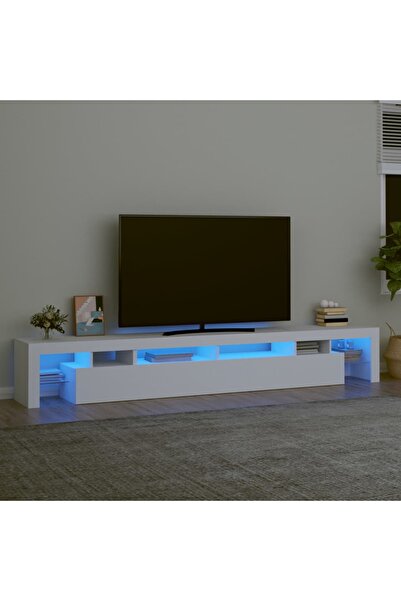 Concept Comode TV cu lumini LED, alb