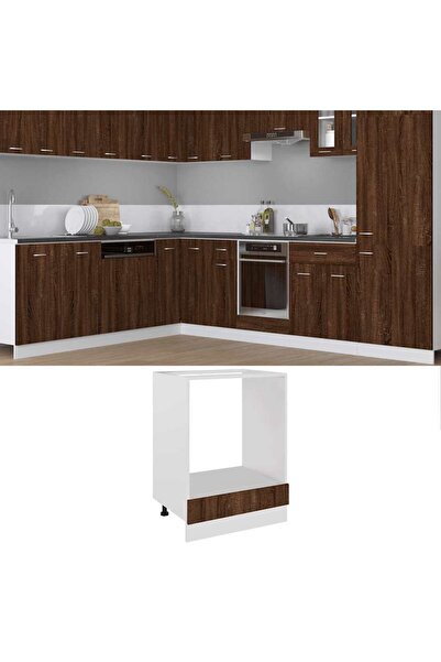 Concept Dulap pentru cuptor, stejar maro, 60x46x81,5 cm, lemn compozit