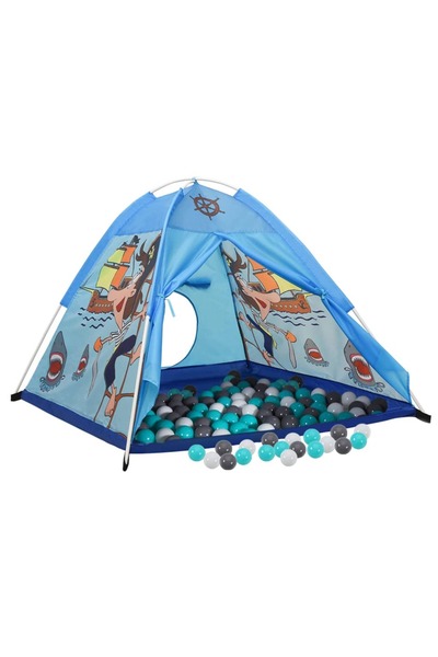 Concept Cort de joacă pentru copii cu 250 bile, albastru, 120x120x90 cm