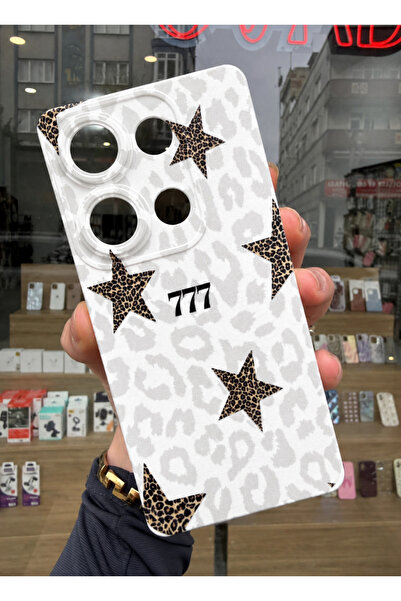 OVADA Redmi Note 13 Pro 4G Uyumlu Trend Leopar Desenli Silikon Telefon Kılıfı