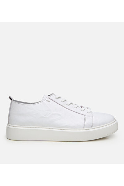 Hotiç Men's Leather White Light Sole Sports Shoes