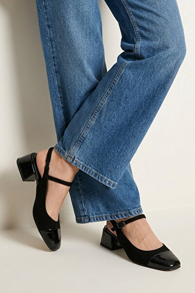 Ziya , Women's Genuine Leather Heeled Shoes 1611030Z2643 Black