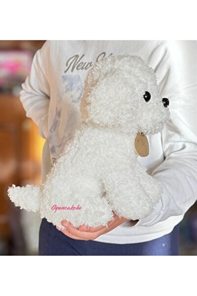 FEN TOYS Sevimli Köpek Kaniş Peluş Oyuncak 20 Cm Puppy Gerçekçi Ev Dekorasyon