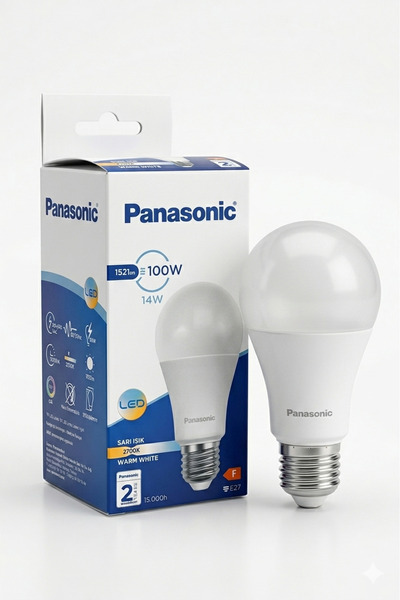 PANASONIC 14W 6500K Beyaz Işık Led Ampul 2li Paket