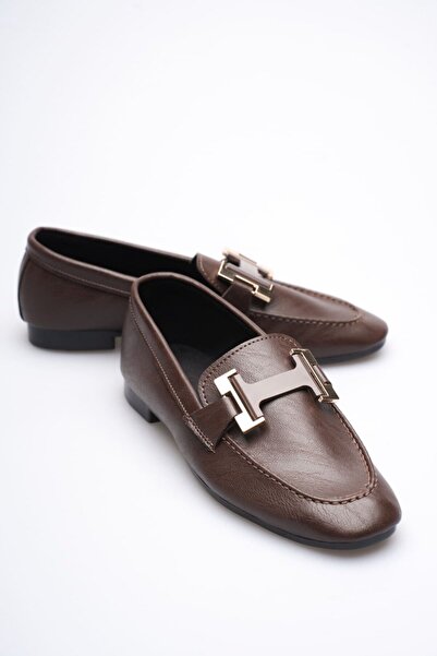 TRENDELLA Women's Daily Ballerina Shoes with Buckle Detail and Orthopedic Soles