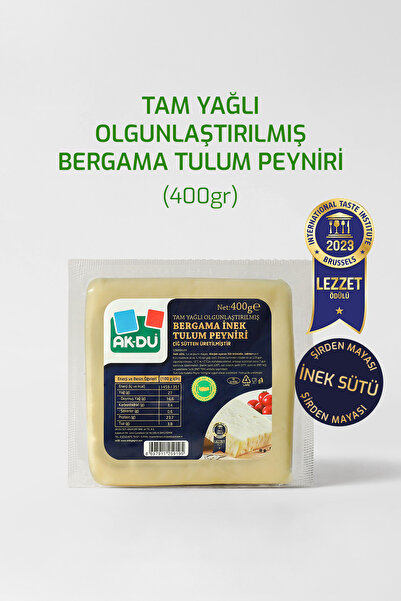 Akdu Tam Yağlı Bergama Tulum Peyniri 400 gr - %100 İnek Sütünden, Olgunlaştır...