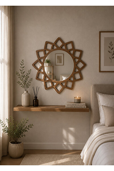 art for you Ahşap Çerçeveli Modern 3mm Dekoratif Duvar Aynası