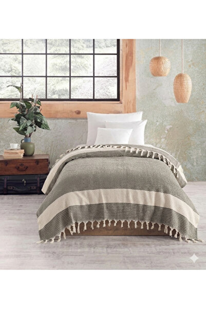 FUNNDY Koyu Kahverengi Tek Kişilik Pike 170x210 Luna Model Görseldeki ürün Ko...