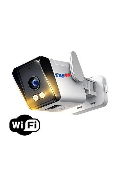 Taggo Cameră de supraveghere WIFI de 3MP, Viziune nocturnă color, Comunicare ...
