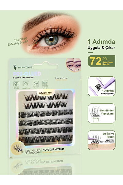 Takma Takma Takma Kirpik Kendinden Yapışkanlı Clean Look Naturally You KP1451...