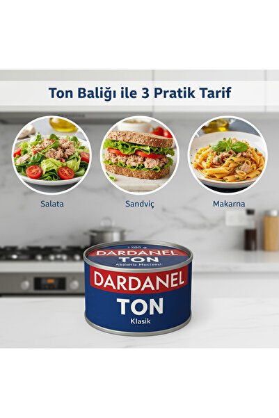 Dardanel Ayçiçek Yağlı Klasik Ton Balığı 1705 gram - Doğal Lezzet