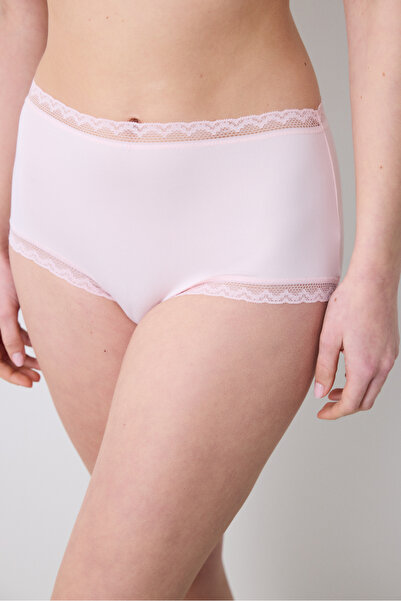 Penti Easy Micro Lace Highwaist Pink Slip Panties