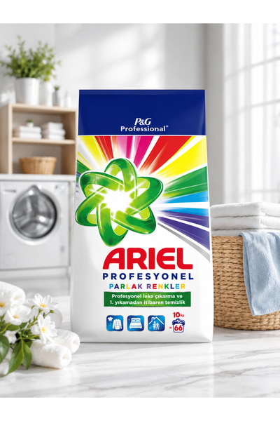 SERINA HOME Ariel Επαγγελματικό Απορρυπαντικό σε Σκόνη 10 κιλά, 66 Πλύσεις, γ...