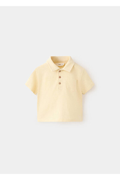 MANGO Baby Göğsü cepli koton polo tişört