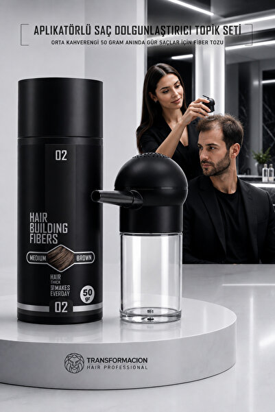 Transformacion Aplikatörlü Saç Dolgunlaştırıcı Set ORTA TON KAHVERENGİ| 50gr ...