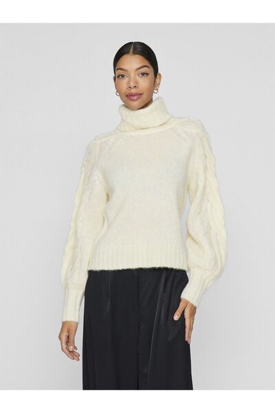 VILA Strickpullover mit Rollkragen