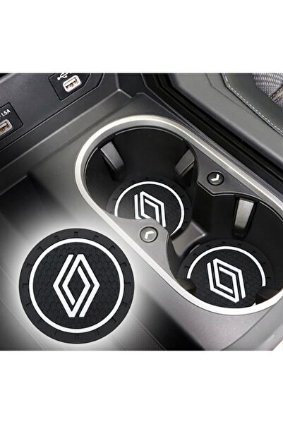 Space Renault Logo Silicone Coaster Set of 2 Car Coaster Accessory
