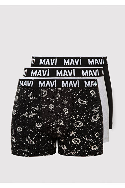 Mavi 3lü Baskılı Boxer 0911219-900