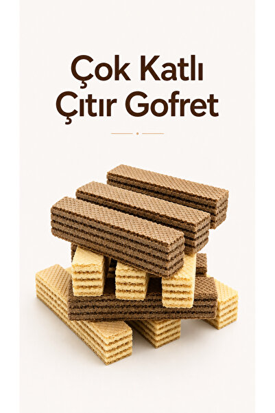 Şener ÇITIR GOFRET SADE GOFRET KAKAOLU GOFRET 2 X 200 GR ATIŞTIRMALIK