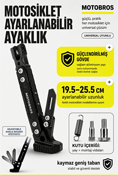 Motobros Motosiklet Yan Ayaklık Motosiklet Yan Sehpa Motor Ayaklık Motor Stan...