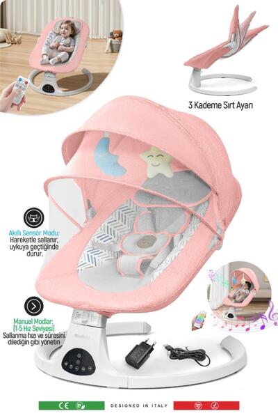 Livenzi Movibaby Hareket Sensörlü Otomatik Ana Kucağı-Pink