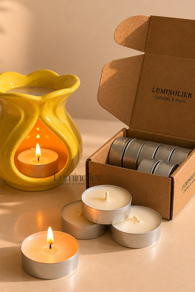 Luminolier Japon Kiraz Çiçeği Kokulu Tealight Soya Mum – %100 Doğal, Vegan, K...