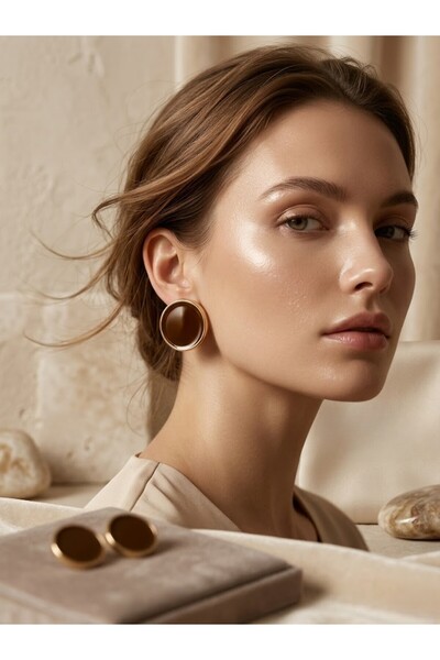 Nuveria Jewelry Earrings - Brown - Without Stone