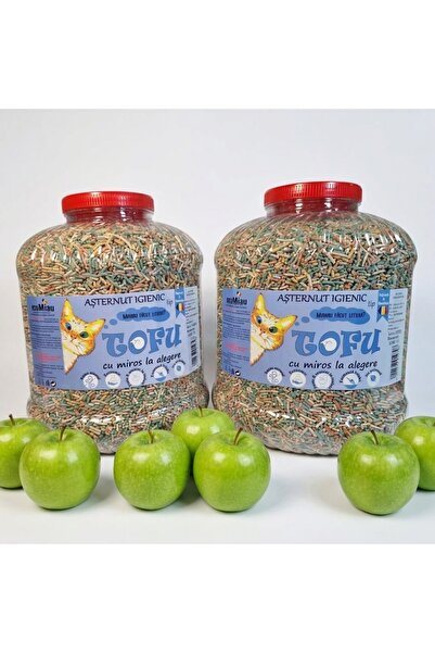 Vitamix Tofu ecoMiau – Biodegradable cat litter, Green Apple, Pack of 2x17 Li...