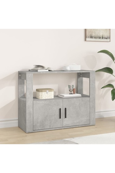 Concept Servantă, gri beton, 80x30x60 cm, lemn prelucrat