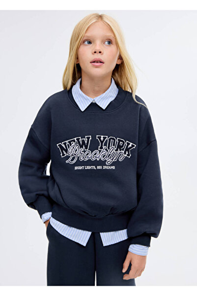 MANGO Kids Sweatshirt aus bestickter Baumwolle