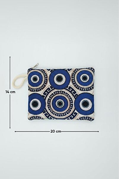 CLUTCH Nazarlık Desenli Goblen Küçük Boy Cüzdan – Otantik ve Şık El Çantası