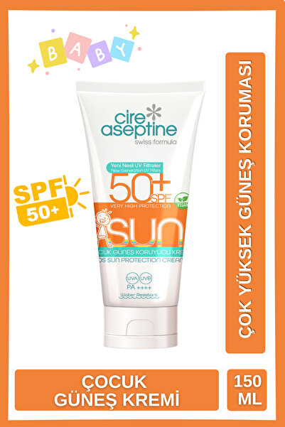 CIRE ASEPTINE Çocuklar İçin Güneş Kremi Spf 50+ Koruma 150 ml