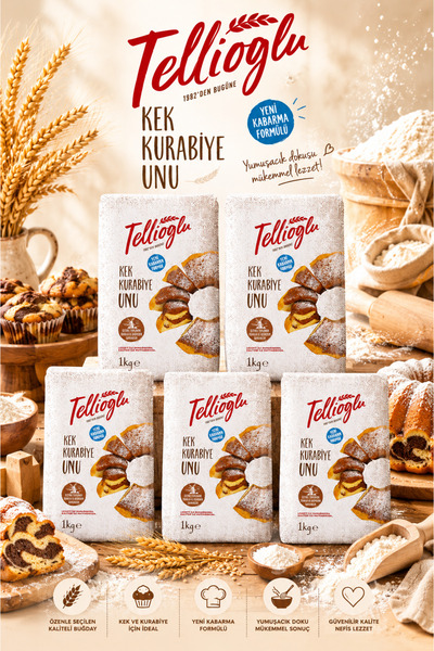 tellioğlu Kek Kurabiye Unu 5x1 Kg