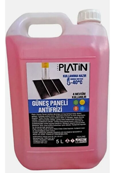 Platin Güneş Enerji Paneli Antifrizi 4 Mevsim Koruma Kırmızı 5 Lt Korozyon Ön...