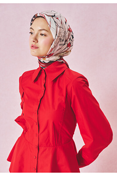 Freshscarfs Βίντατζ Φουλάρι Βισκόζης με Σχέδιο Τριαντάφυλλα και Ιστορίες Αγάπης