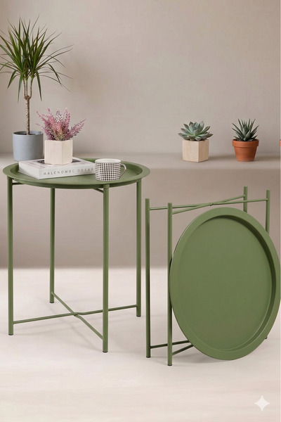 Primo Plus A modern metal side table with a stylish and contemporary design, ...