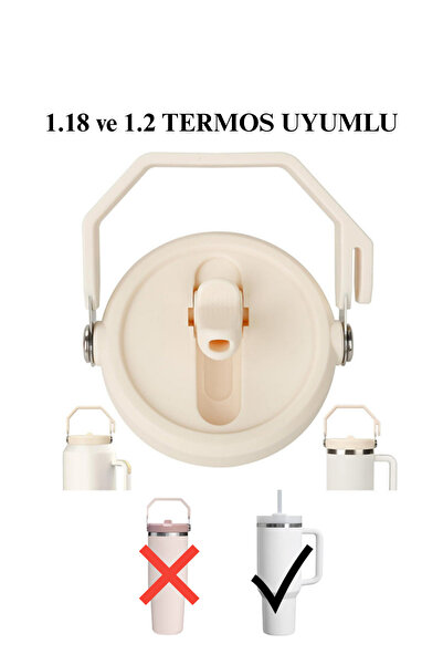 Stanley Uyumlu Pipetli Quencher 1.18 LT Termoslar İçin Sızdırmaz Kapak Saplı
