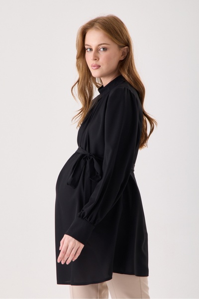KATLİN MATERNİTY WEAR Hamile Jessica Kumaş Bluz ,Yaka fermuar Kollar Düğme De...