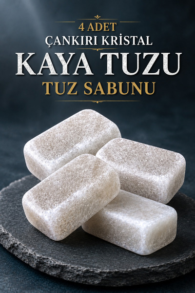 ANADOLU HASAT ÇANKIRI KAYA TUZU SABUNU 4 ADET *-1.2KG